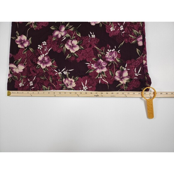 Kathie Lee Skirt Women's Size 18 Purple Floral Print - Picture 9 of 10